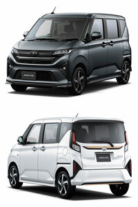 伝統だった標準車と「カスタム」のつくり分けは廃止されたが、ダイハツではメーカーオプションとディーラーオプションの組み合わせによる独自のコーディネートを提案している。写真は上が「ダンディスポーツスタイル」、下が「ノーブルシックスタイル」。