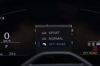 ドライブモードセレクター「Mi-Drive」のセレクト画面。「ノーマル」「スポーツ」に加え、4WD車には「オフロード」モードも用意される。
