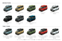 車体色にはアースカラーの設定が多い。