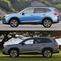 現行型「フォレスター」(上)と新型フォレスター(下)の比較。皆さんは清水氏とwebCGほったの、どちらの意見に賛成ですか?