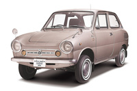 「スズライト フロンテ」の後継モデルとして1967年に登場した「フロンテ360」。従来のものが商用バン「スズライト」の改良モデルだったのに対し、こちらはRRの駆動方式を用いた、新設計の乗用モデルとなっていた。