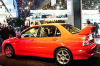 デトロイトショーに出展された「ランサーエボリューションVIII」