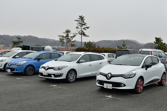 JAIA輸入車試乗会の会場に並ぶ、ルノーの最新モデル。