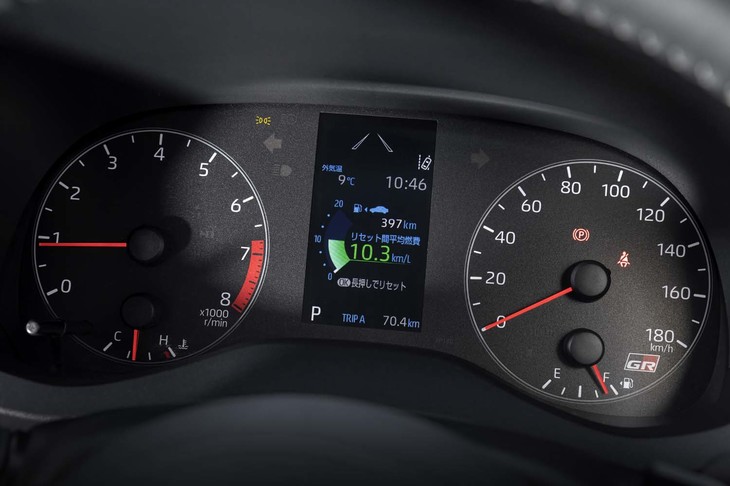 メーターパネルはオーソドックスな2眼タイプ。中央には4.2インチのカラーTFTディスプレイが備わる。