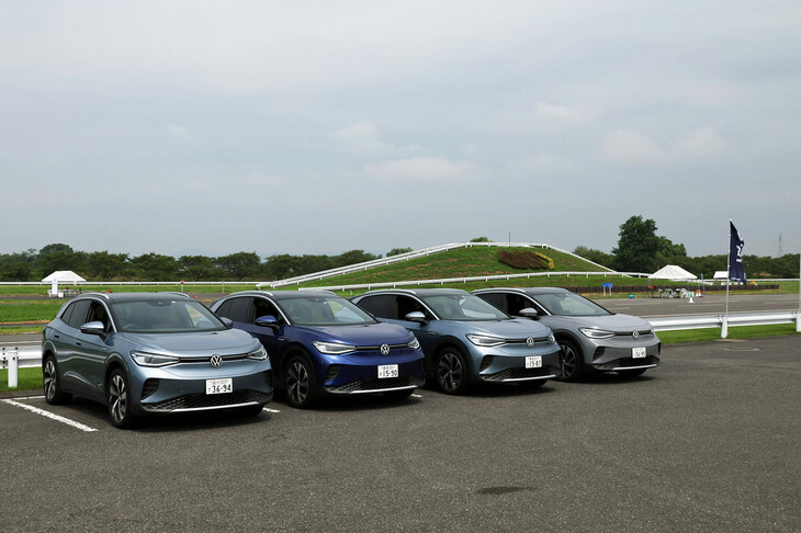 間もなく日本でも発売される「ID.4」の2023年モデルでは、「ライト」では388kmから435kmへ、「プロ」では561kmから618kmへと航続距離が延びている(いずれもWLTCモード)。