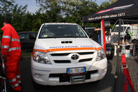 ボクが住むイタリア・シエナの災害救援隊で活躍する「ハイラックス」。フロントにウインチが備わっている。