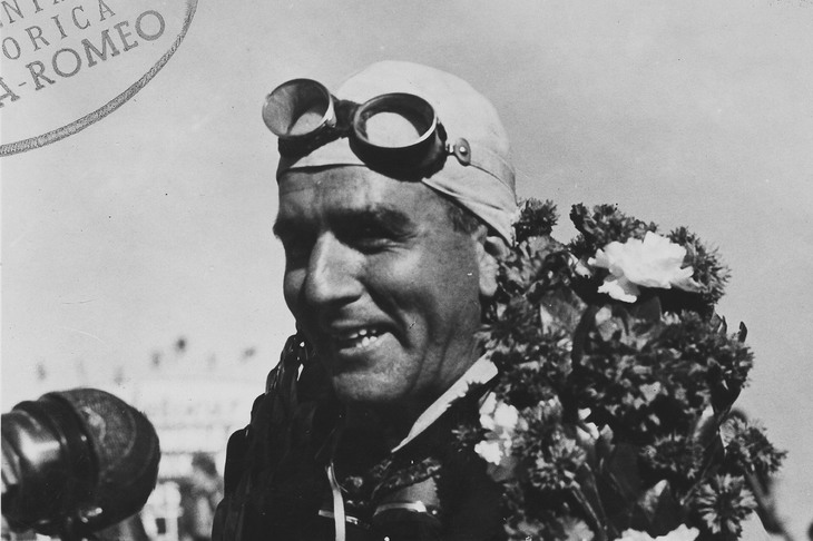 F1世界選手権で最初のドライバーズチャンピオンとなったジュゼッペ・ファリーナ。アルファ・ロメオの撤退後はフェラーリからF1に参戦した。