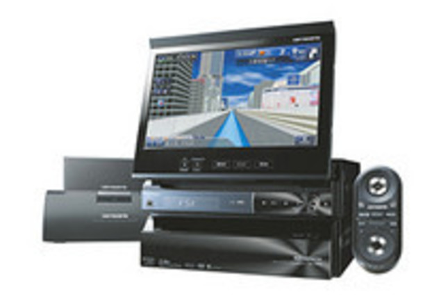 インダッシュモニターと1DIN+1DINでシステムを組むAVIC-VH9000。このモデルから1DINナビ本体に地デジチューナーも内蔵した。