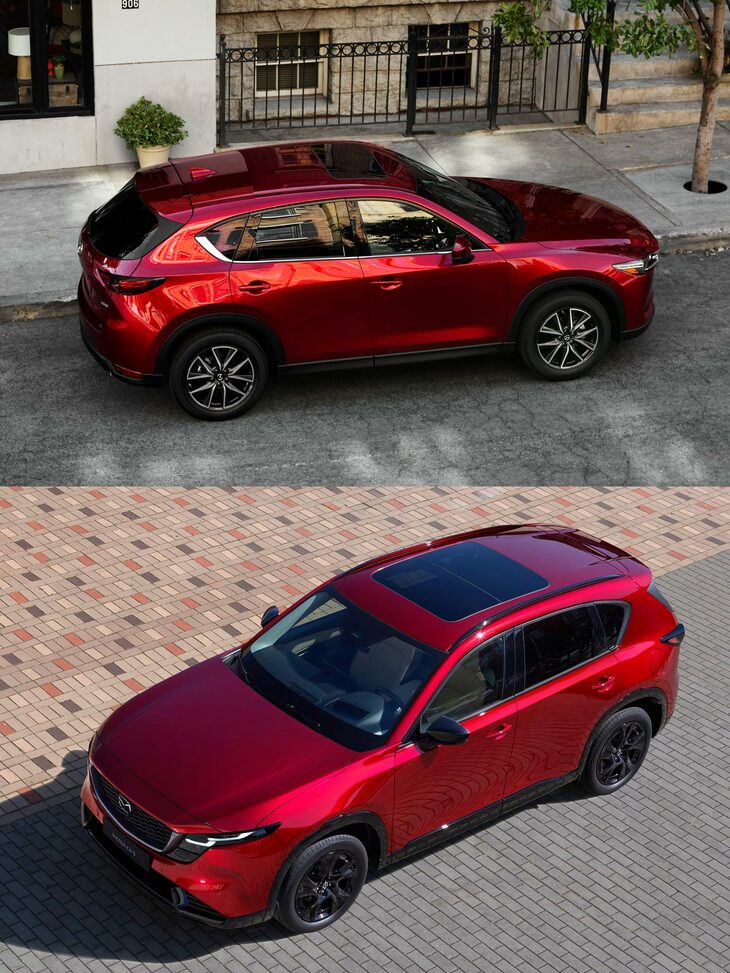 ほった「こうして見ると、新型は現行型から変わっていないようで、ずいぶん変わっているんですね」　
	清水「ボディーサイドのウネりもなくなっちゃったし、特徴的なキャビンの寸詰まり感というか、凝縮感もずいぶん薄れたね」