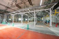 付帯装置の設置エリアのなかでも、巨大な除湿器が置かれるスペース。全固体電池の製造に際しては、湿度の抑制や清浄な空気の管理などで大量の電力が必要となる。量産に際しては、省エネ化の実現も大きな課題なのだ。