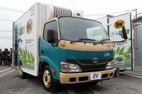 提供される電動トラックの積載量は、「クイックデリバリー」や「MPバン」より700kgほど少ない1000kg。都内の一般的な坂や、駐車場入り口の傾斜などを考慮して、20%（＝11.3度）の登坂能力を確保している。