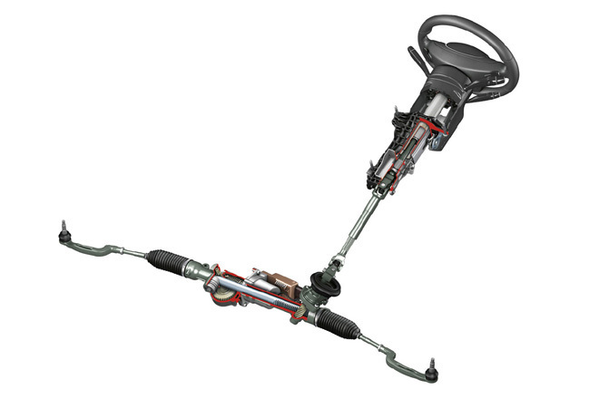 「A180スポーツ」のステアリング機構。（写真提供：ダイムラー）