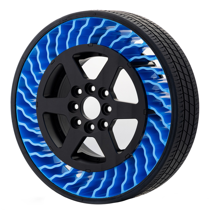 空気充てんが要らない次世代タイヤ「AirFree」。