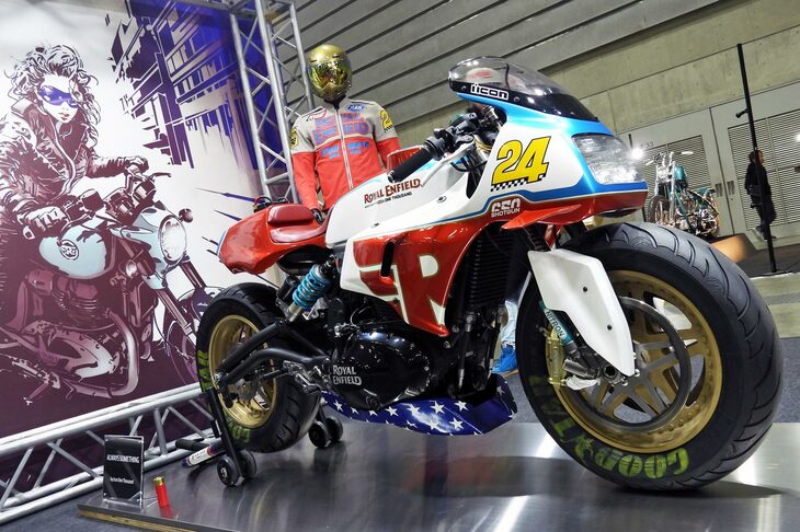 こちらのバイクはアメリカの「ICON ONE THOUSAND （アイコン ワン サウザンド）」の手になる「Always Something（オールウェイズ サムシング）」。