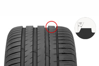 トレッド部の剛性を高め、横方向のグリップを確保、耐摩耗性も高めるという「非対称断面ブロック（リジットブロック）」を採用している。