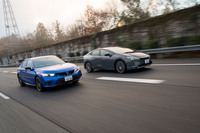 東京から山梨県の河口湖に向かう道のりでは、なんと私が運転した「シビックe：HEV」のほうが燃費がよかった！ 頼むぜF君……。