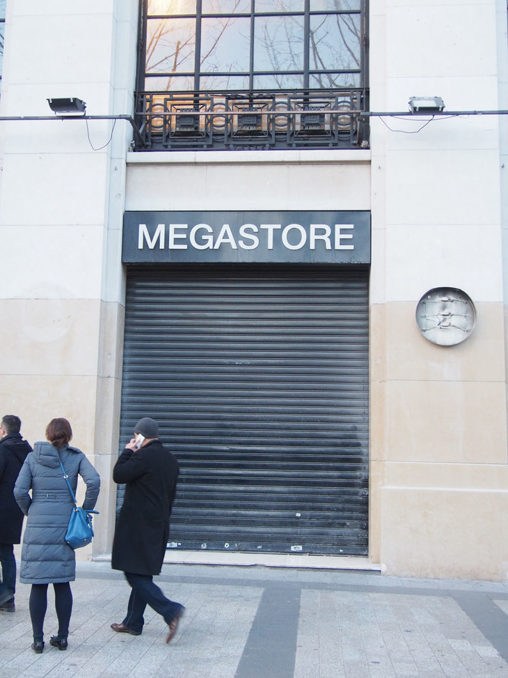 閉店したヴァージン・メガストア。2014年2月。