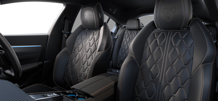 シートはナッパレザー表皮が標準で、フロントシートはドイツの脊椎健康推進協会（Aktion für Gesunder Rücken）の認証を得ている。