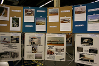手作り感覚溢れる歴代アエロトランのパネル展示。