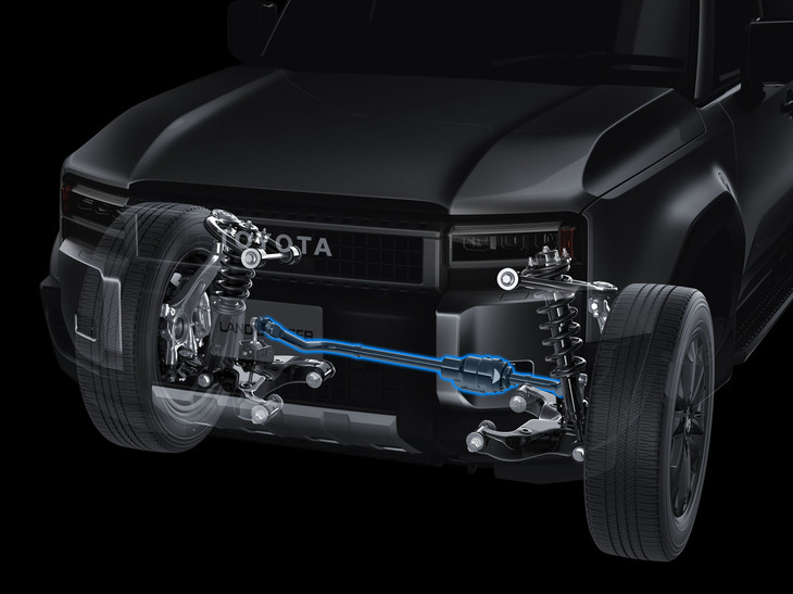 フロントのスタビライザーを切ったりつないだりできる「スタビライザーディスコネクトメカニズム」は「ZX」の専用装備。他グレードにはオプションでも装着できない。