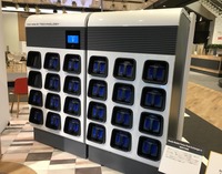 こちらは規格化された充電ステーション「Honda Mobile Power Pack Exchanger e：」。いずれ、日本の街なかでもこのスタンドを見かける日がやってくる？