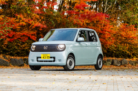 今回の試乗車は「ホンダN-ONE e：」の「e：G」グレード。車名とグレード名で「e：」が重複しているが、続けて表記する場合は「N-ONE e：G」とするのが正しいらしい。