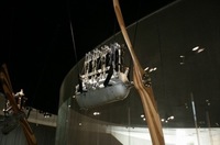 ダイムラー・ベンツのエンジンが、航空機にも搭載されたことを示す展示。