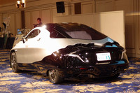 「SIM-CEL」のユニークなリアビュー。1970年代のアニメ『カリメロ』の主人公を連想したのは筆者だけ？　リアエンドはハッチゲートになっている。