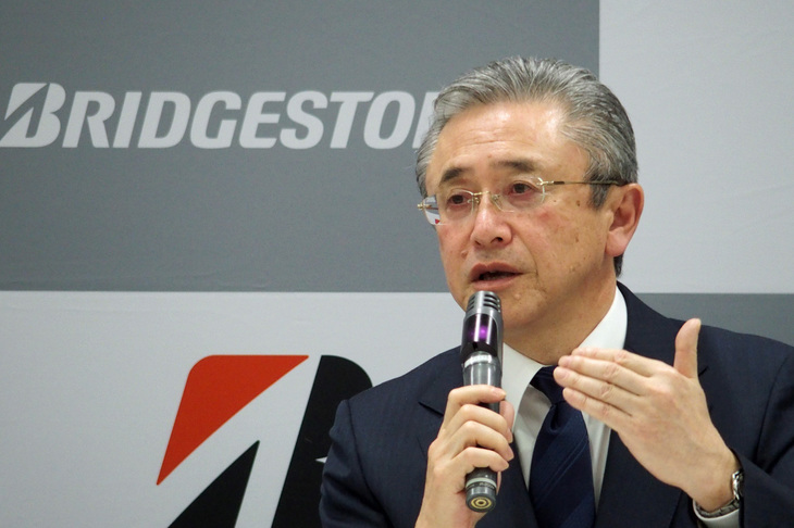 ブリヂストンの執行役副社長日本タイヤ事業分掌兼グループ戦略企画分掌兼CFO財務担当から代表執行役COO兼社長に昇任した江藤彰洋氏。