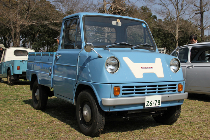 1963年に誕生したホンダ初の市販四輪車にして日本初のDOHCエンジン搭載車だった「ホンダT360」。昨年はズラリと7台並んでいたが、今回はこれ1台のみだった。