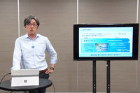 スバルの「死亡事故ゼロ」へ向けた取り組みについて説明する、スバル技術本部上級PGM兼SUBARU Lab所長の柴田英司氏。