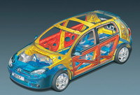 ゴルフVのボディは、ねじれ剛性が静的で80％、動的では15％高められたという。