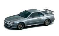 「日産スカイラインGT-R（R34）」
    1969年のハコスカを初代とするスカイラインGT-Rの5代目で、1989年に登場した新世代GT-Rの最終型。高度なメカニズムを搭載したハイテクマシンで評価が高かったが、排ガス規制の影響で2002年に生産終了となった。