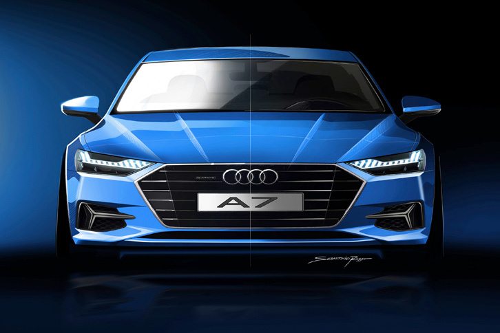 アウディA7スポーツバック（イラスト）