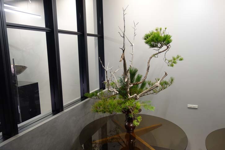 先の写真も含め、生け花は華道家元池坊の手になるもの。