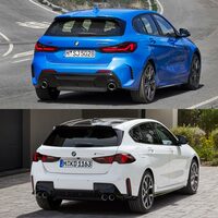 フロントと比べると、リアまわりのデザインの変化は控えめ。ちょっと新型（下）のほうが、ディテールがコテコテしてるかな？　といった程度だ。