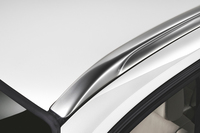 サテンアルミニウム仕上げのルーフレール。
    