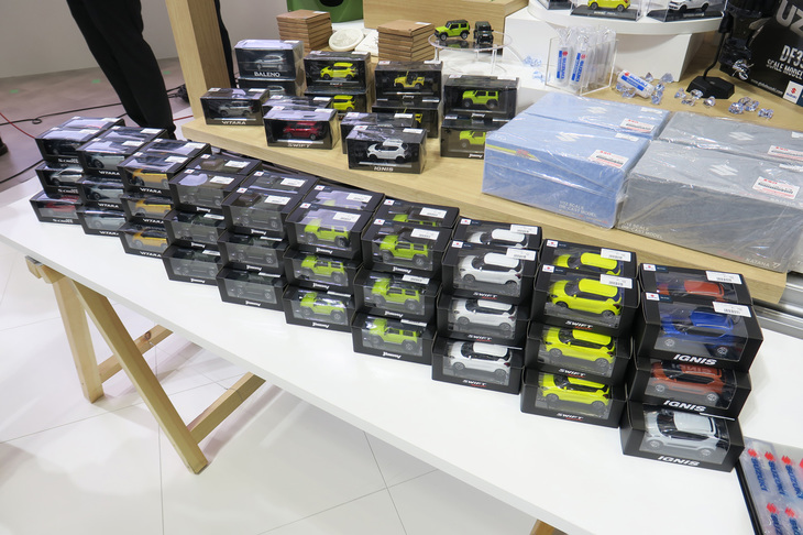 東京モーターショー2019におけるスズキブースの様子。