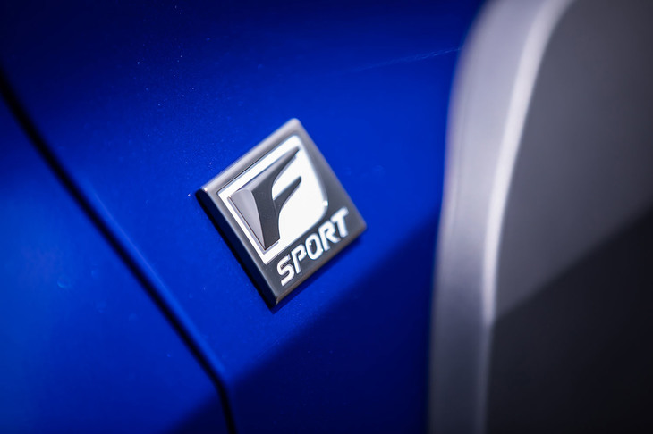“Fスポーツ”には、ボディーに生じるしなりや微振動を素早く吸収し、ハンドリング特性を一層シャープにするというリアの「パフォーマンスダンパー」や「AVS（アダプティブバリアブルサスペンションシステム）」が標準で装備される。