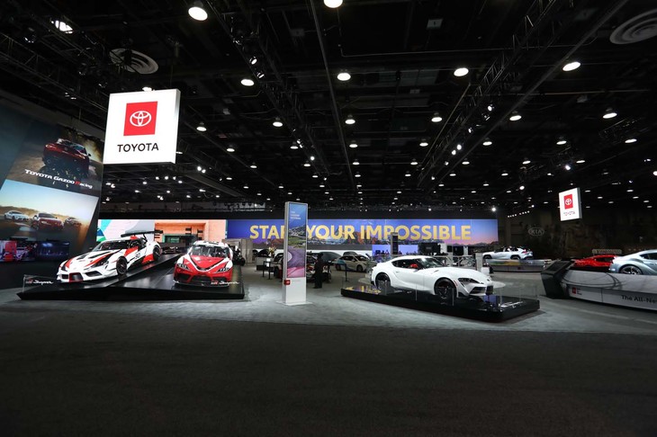 トヨタブースの様子。
