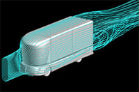 
	Cd値0.316は、コンピューター解析によって得たもの。実際の数値は、バンパーに吸気口などが配されるため、「もう少し大きくなります」（山田氏）
	 
