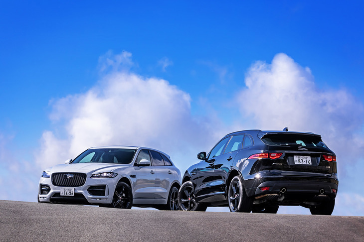 エクステリアでは、塊感のあるデザインが「F-PACE」の見どころ。重厚感とスポーティネスの融合は、さすがジャガーのなせる業だ。