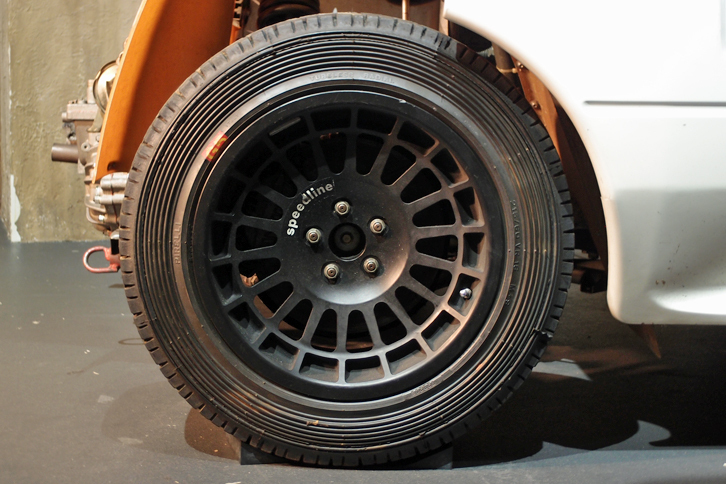 「トヨタ222D」のスピードライン製ホイール。写真は右リアのもの。