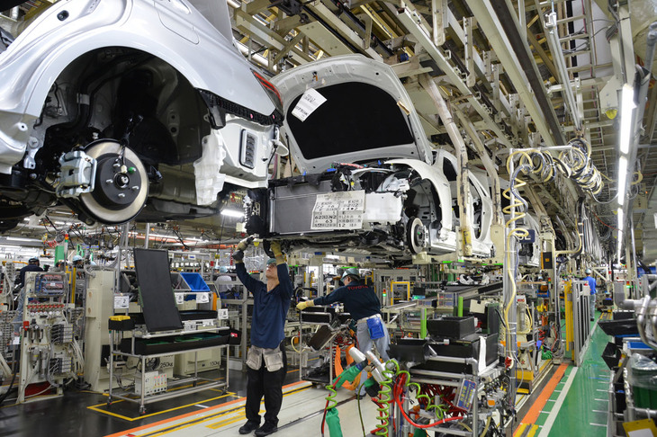 2024年のトヨタ グループの総販売台数は前年割れとなったものの、1082万1480台で5年連続世界一に。2位のフォルクスワーゲン グループには約180万台もの差をつけた。（写真はイメージで、2024年以前の元町工場での生産風景）