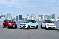 見た目には“愛されキャラ”の「ルノー・トゥインゴ」。プラットフォームほか多くを共有する「スマート・フォーフォー」と異なるキャラクターを確立できたのだろうか。（photo：小林俊樹）