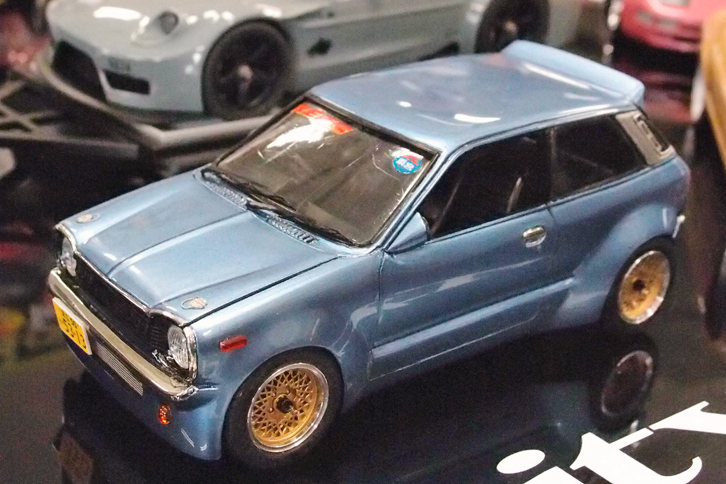 先日開かれた東京オートサロンにリメイク版が出展されていた、「雨宮シャンテ」のフルスクラッチモデル。お見事！