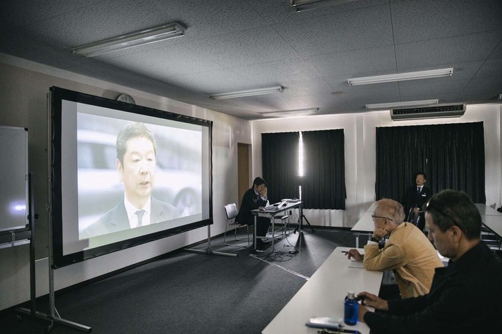 研修で流れたボルボ・カー・ジャパンの木村隆之社長からのビデオメッセージ。この日はご本人が来場されていた。