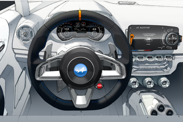 アルピーヌ・ビジョン（インテリアのイメージスケッチ）