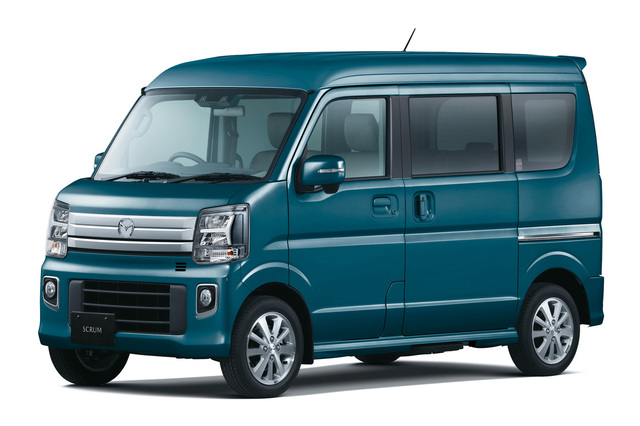 新車外し　スズキエブリワゴン　マツダスクラムワゴン　リアバンパー　デニムブルー マツダが軽ワンボックス「スクラムバン／スクラムワゴン」の一部仕様を