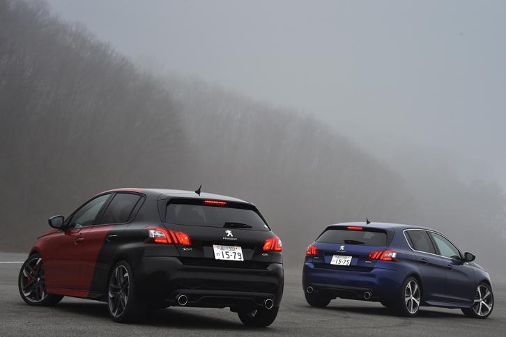 「308 GTi by PEUGEOT SPORT」のリアビュー。コーナリング時のトラクション性能を高めるトルセン式LSDは、270ps仕様のみに装備される。